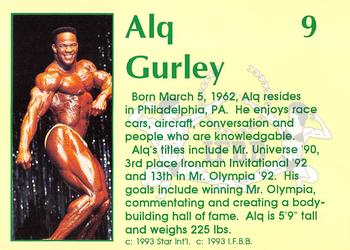 1993 Star Pro Body Builders #9 Alq Gurley Back